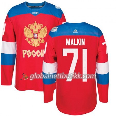 Russland Hockeydrakt Evgeni Malkin 71 World Cup i ishockey 2016 Rød Premier - Herre